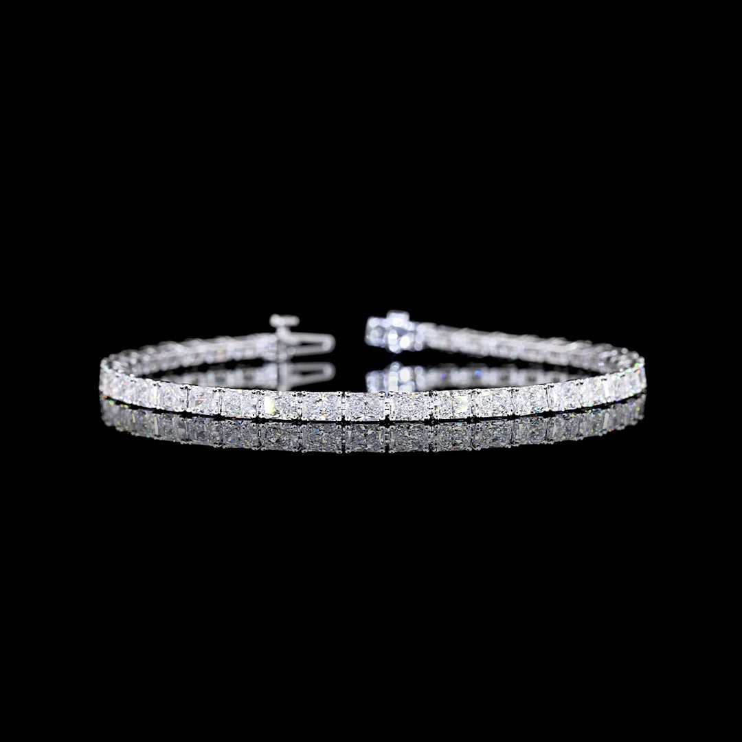 8 CTW East-West Radiant Lab Grown Diamond Tennis Bracelet