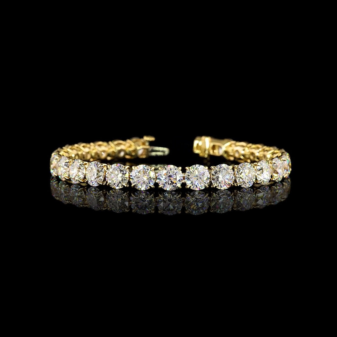 27 CTW Round Lab Grown Diamond Tennis Bracelet