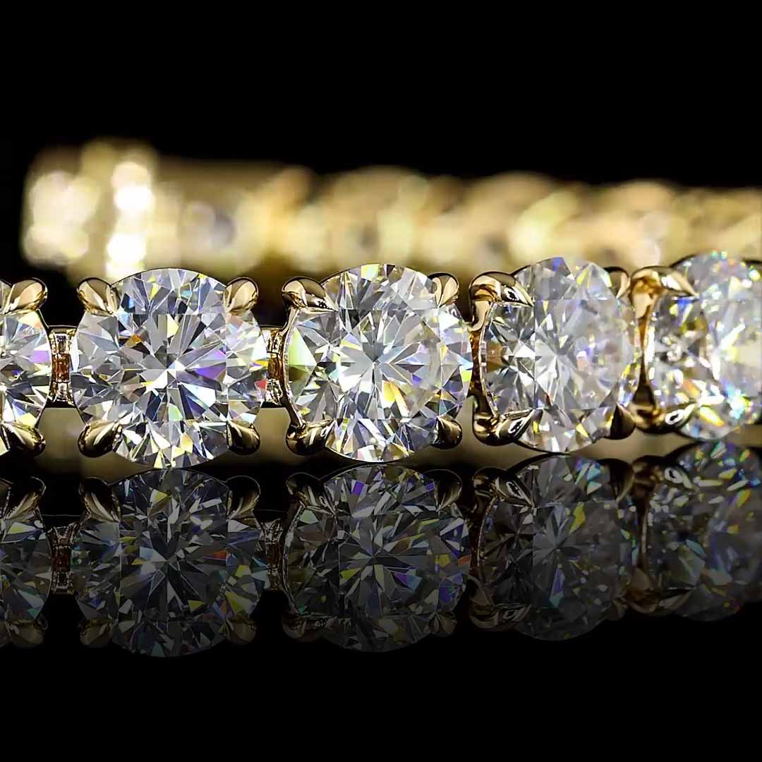 27 CTW Round Lab Grown Diamond Tennis Bracelet