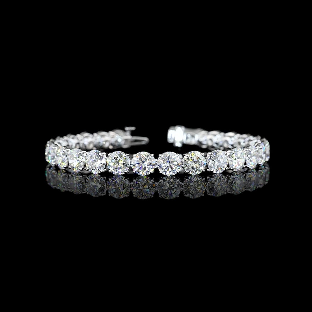 27 CTW Round Lab Grown Diamond Tennis Bracelet