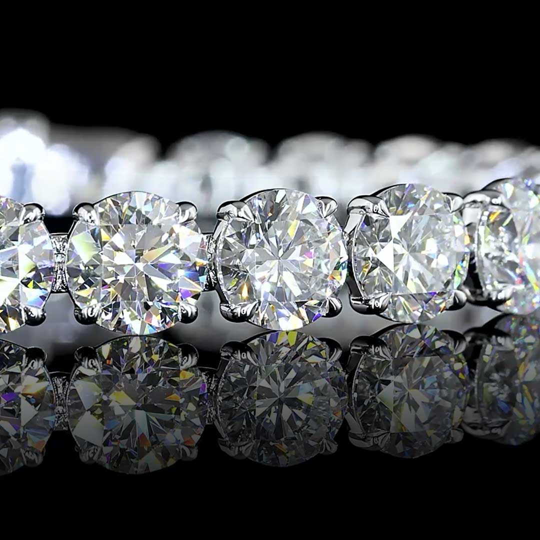 27 CTW Round Lab Grown Diamond Tennis Bracelet