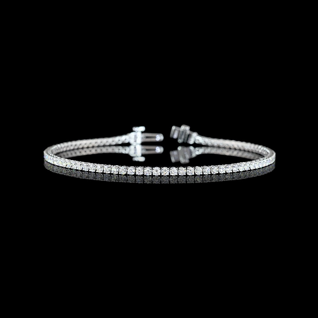 2 CTW Round Lab Grown Diamond Tennis Bracelet