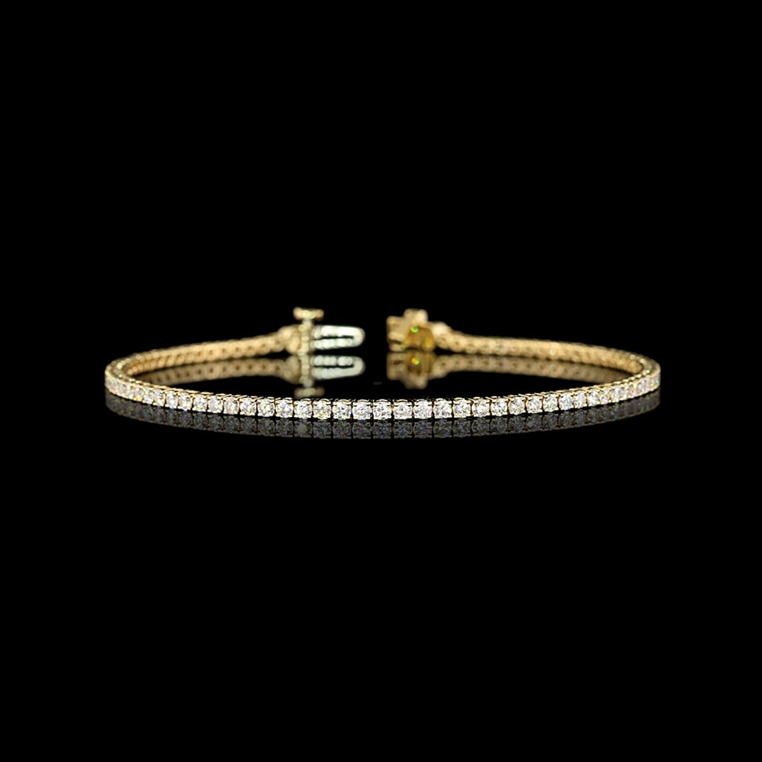 2 CTW Round Lab Grown Diamond Tennis Bracelet