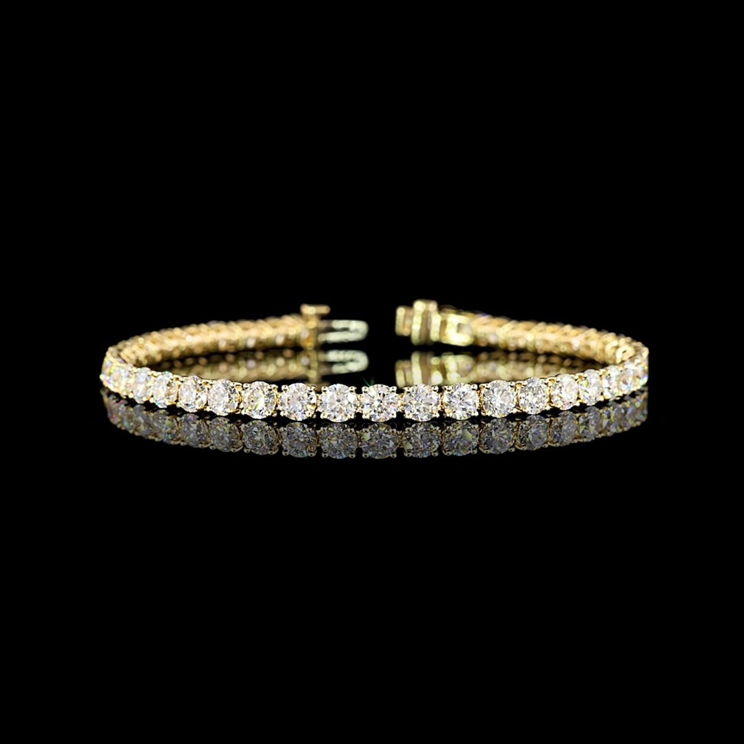10 CTW Round Lab Grown Diamond Tennis Bracelet
