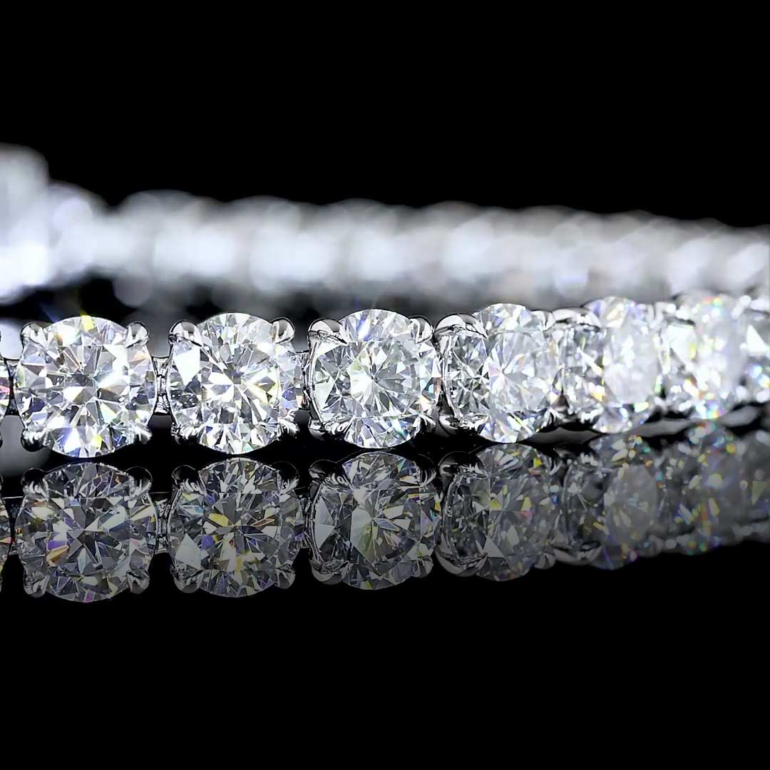12.5 CTW Round Lab Grown Diamond Tennis Bracelet