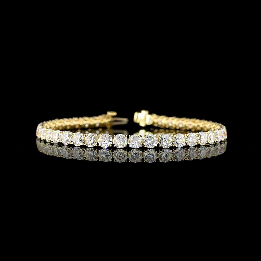 12.5 CTW Round Lab Grown Diamond Tennis Bracelet