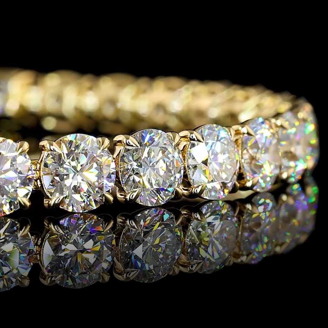 22 CTW Round Lab Grown Diamond Tennis Bracelet