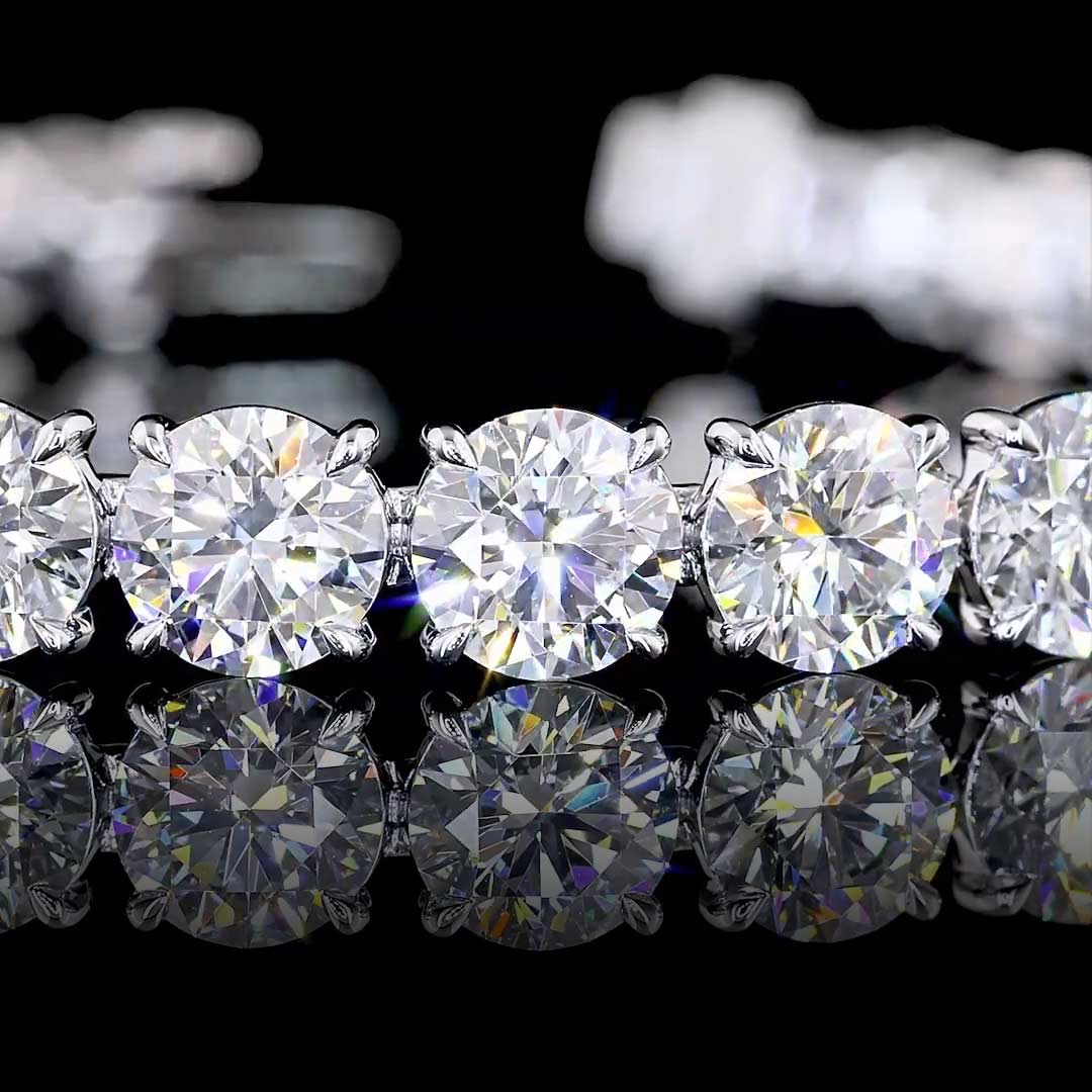 22 CTW Round Lab Grown Diamond Tennis Bracelet
