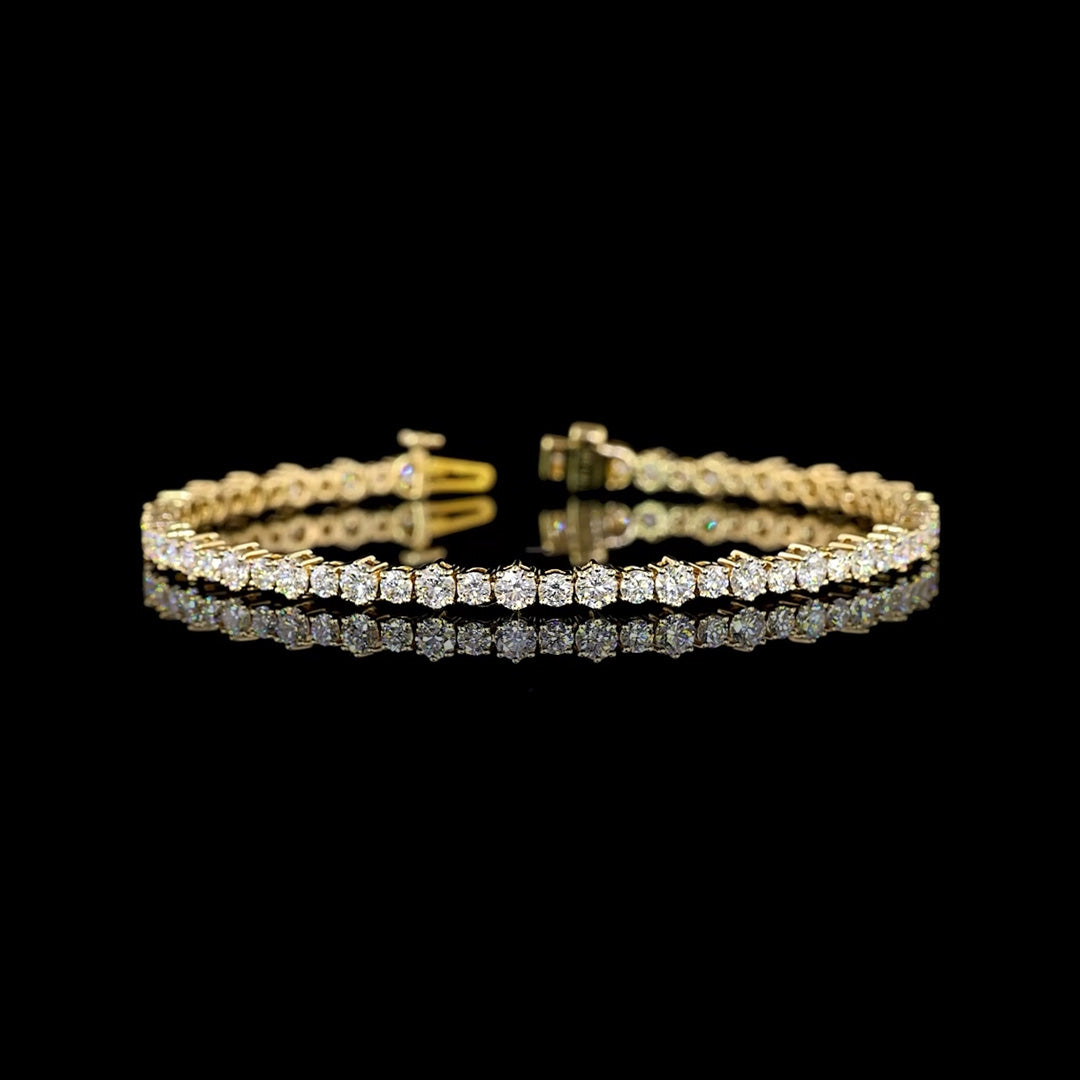Alternating Round Lab Grown Diamond Tennis Bracelet