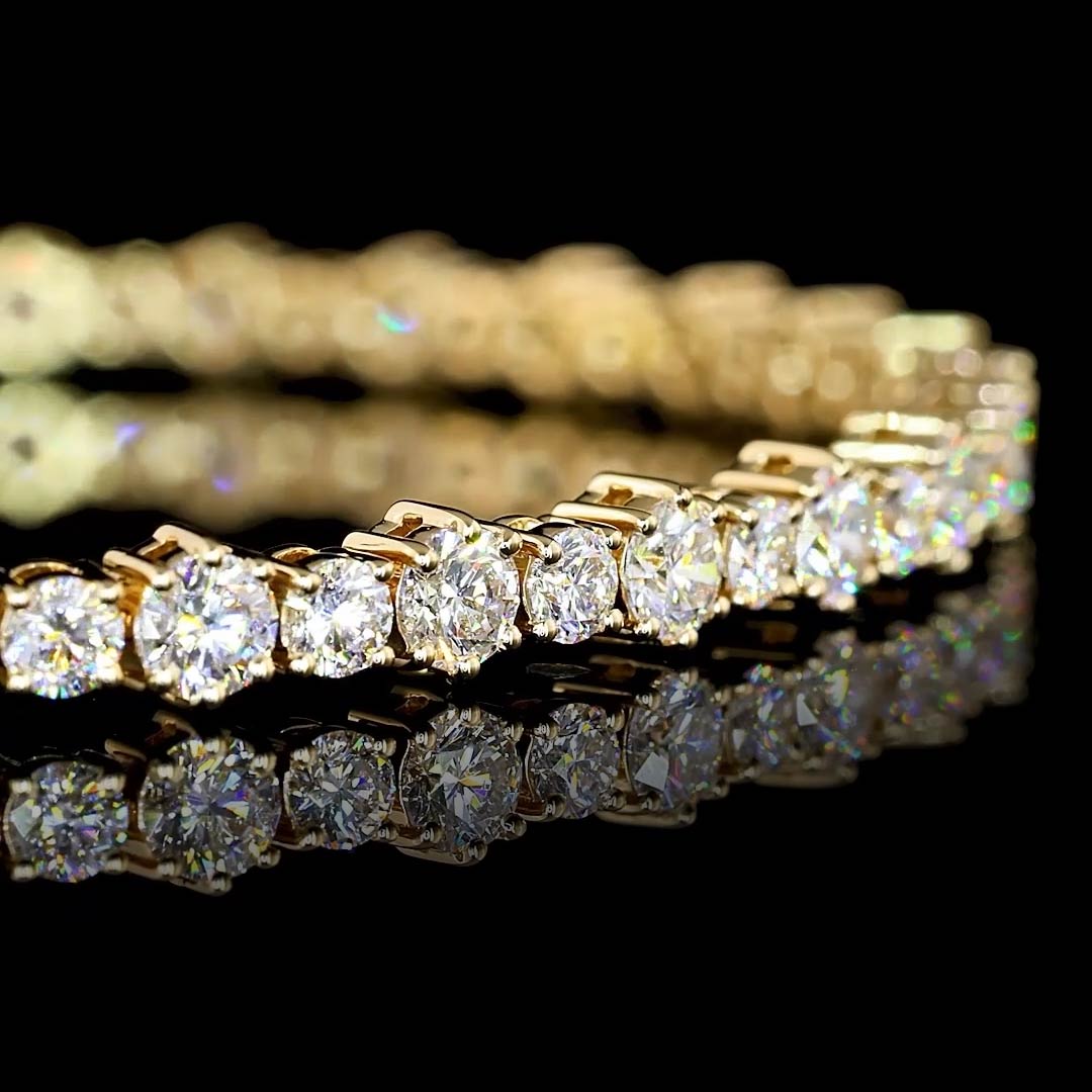 Alternating Round Lab Grown Diamond Tennis Bracelet