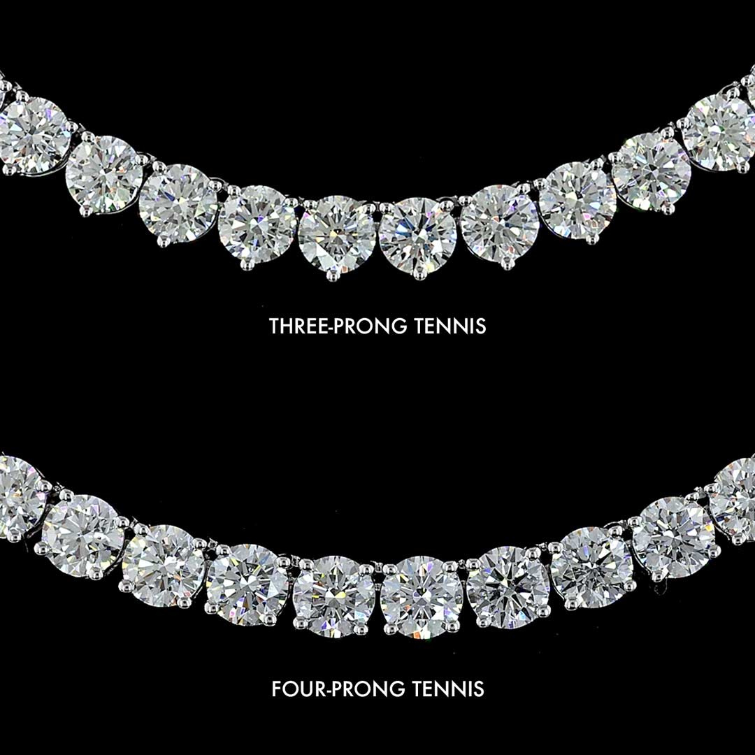 Petite Round Lab Grown Diamond Tennis Necklace