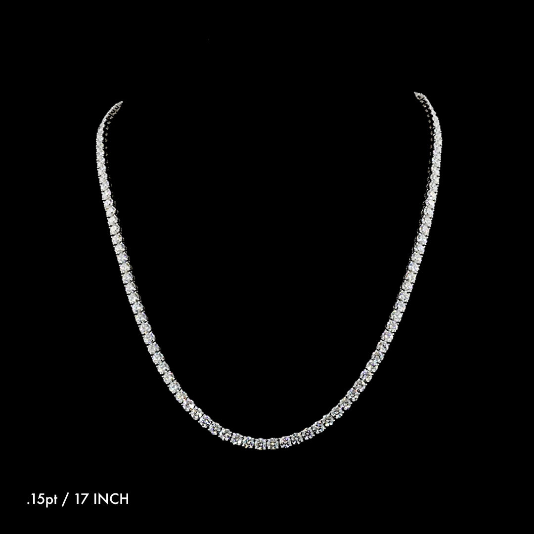 Luxe Round Lab Grown Diamond Tennis Necklace
