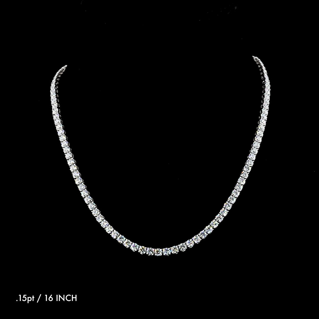 Luxe Round Lab Grown Diamond Tennis Necklace