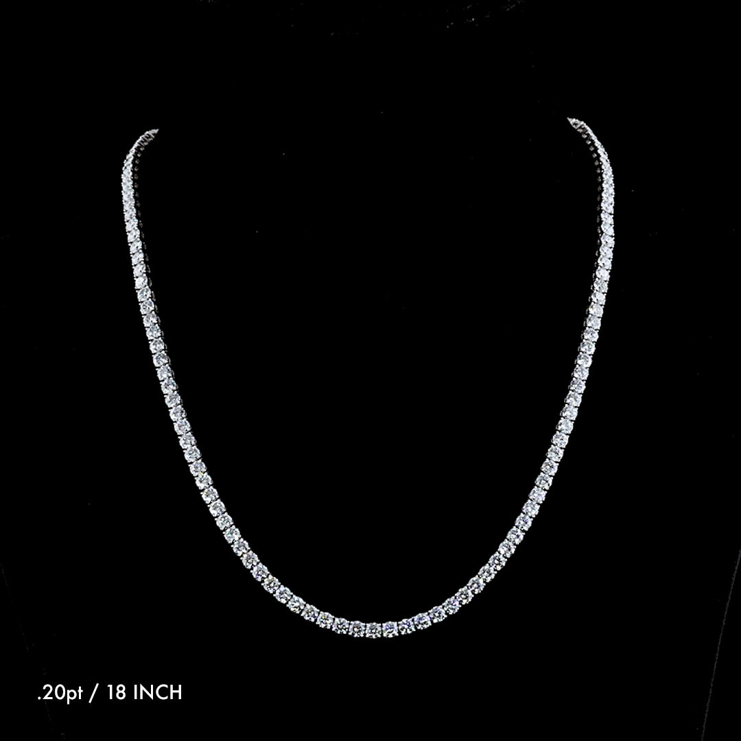Luxe Round Lab Grown Diamond Tennis Necklace