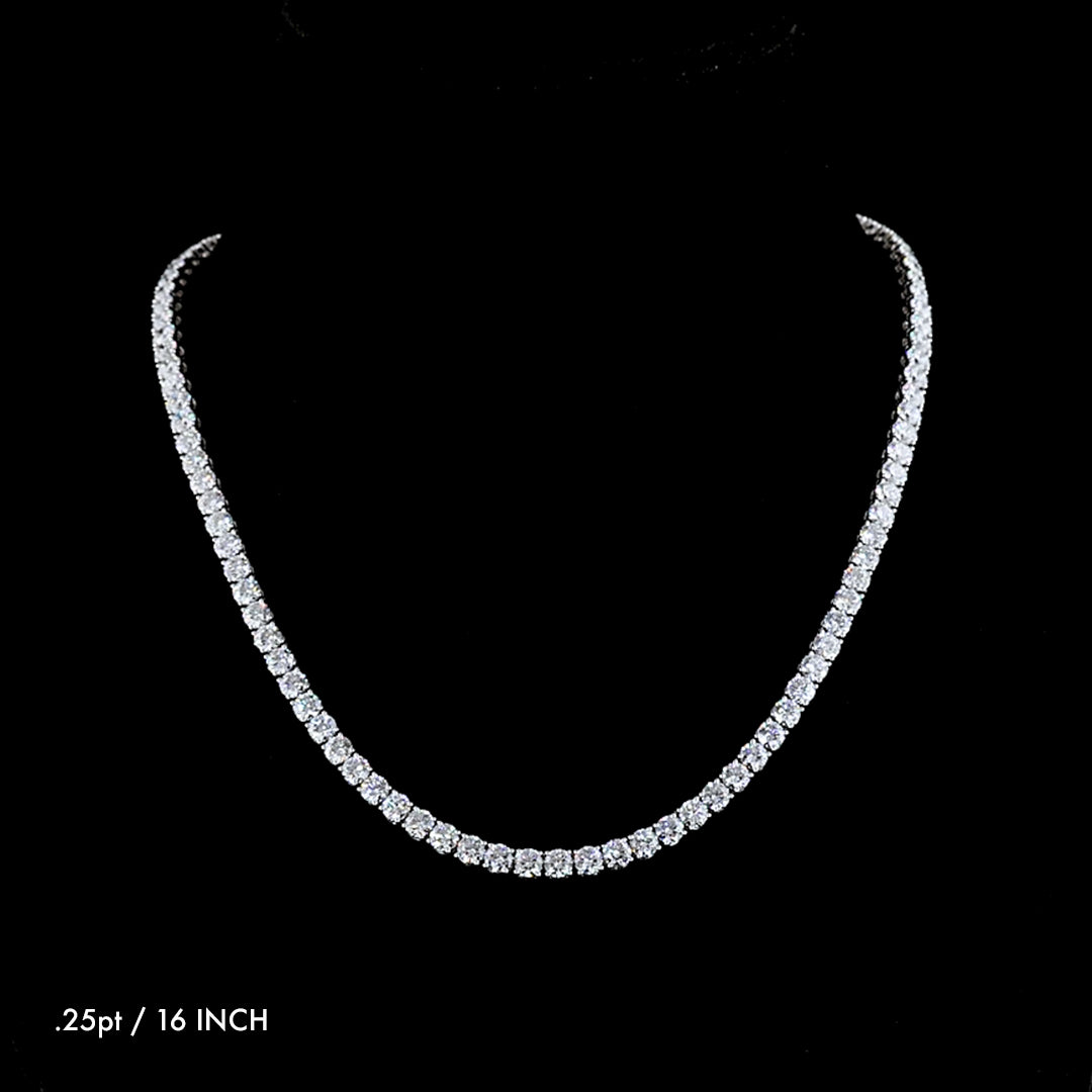 Luxe Round Lab Grown Diamond Tennis Necklace