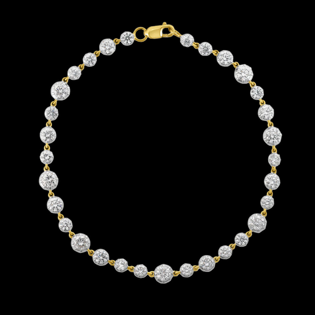 Georgian Floating Lab Grown Diamond Tennis Bracelet