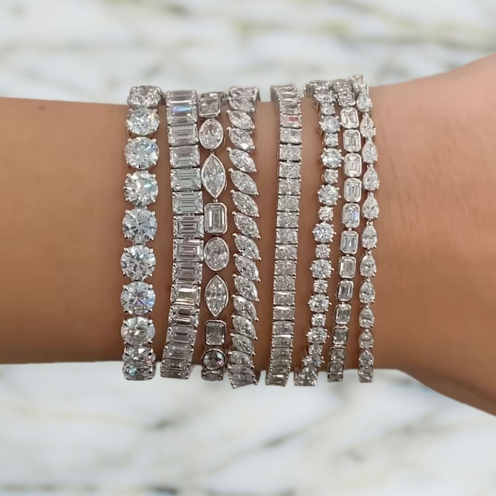 Lab Grown Diamond Tennis Bracelets
