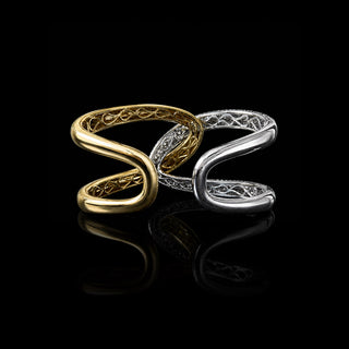 Pavé Lab Grown Diamond Interlocking Bangle Bracelet