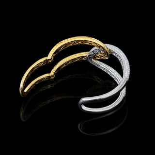 Pavé Lab Grown Diamond Interlocking Bangle Bracelet