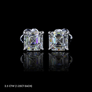 Classic Lab Grown Diamond Asscher Studs