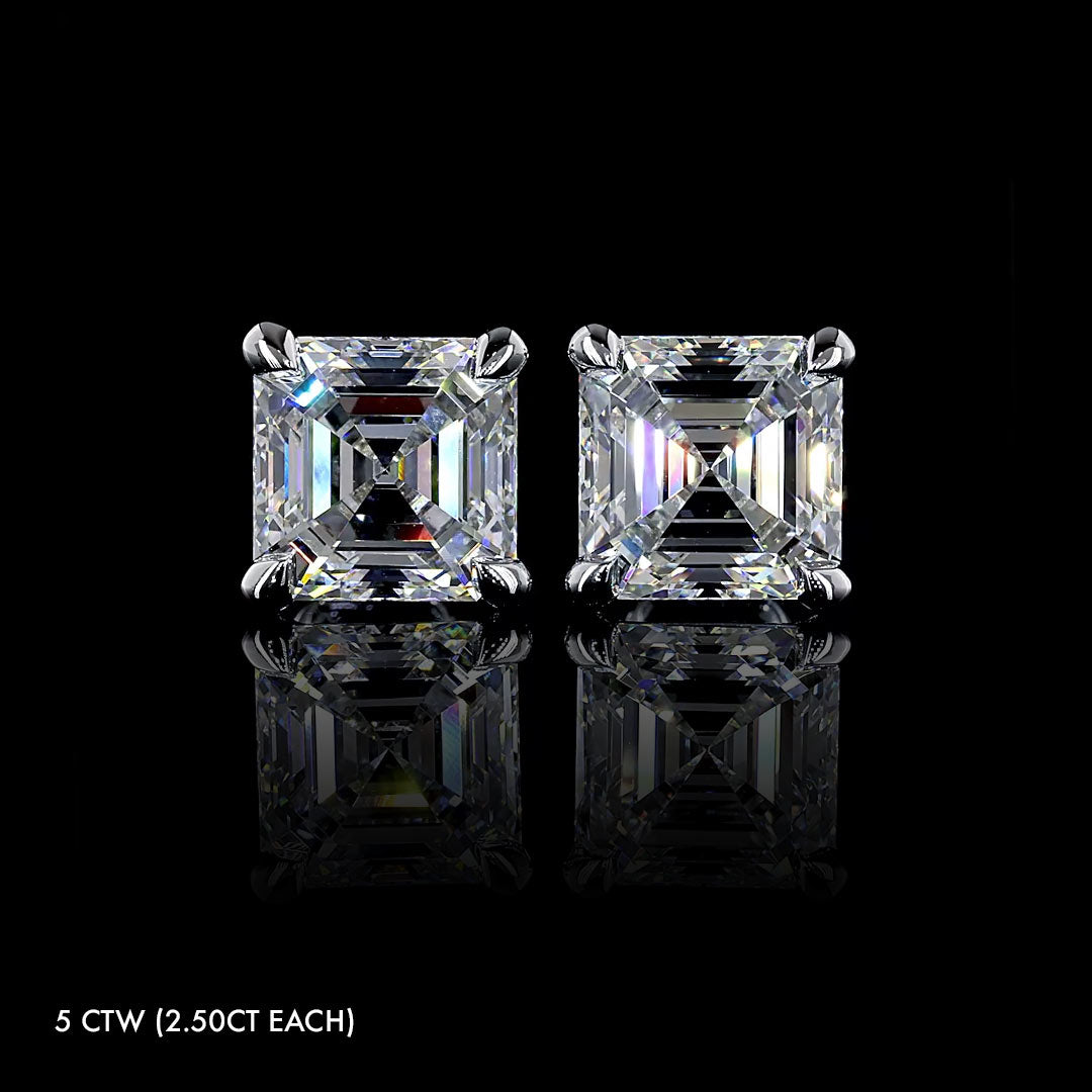 Luxe Lab Grown Diamond Asscher Studs
