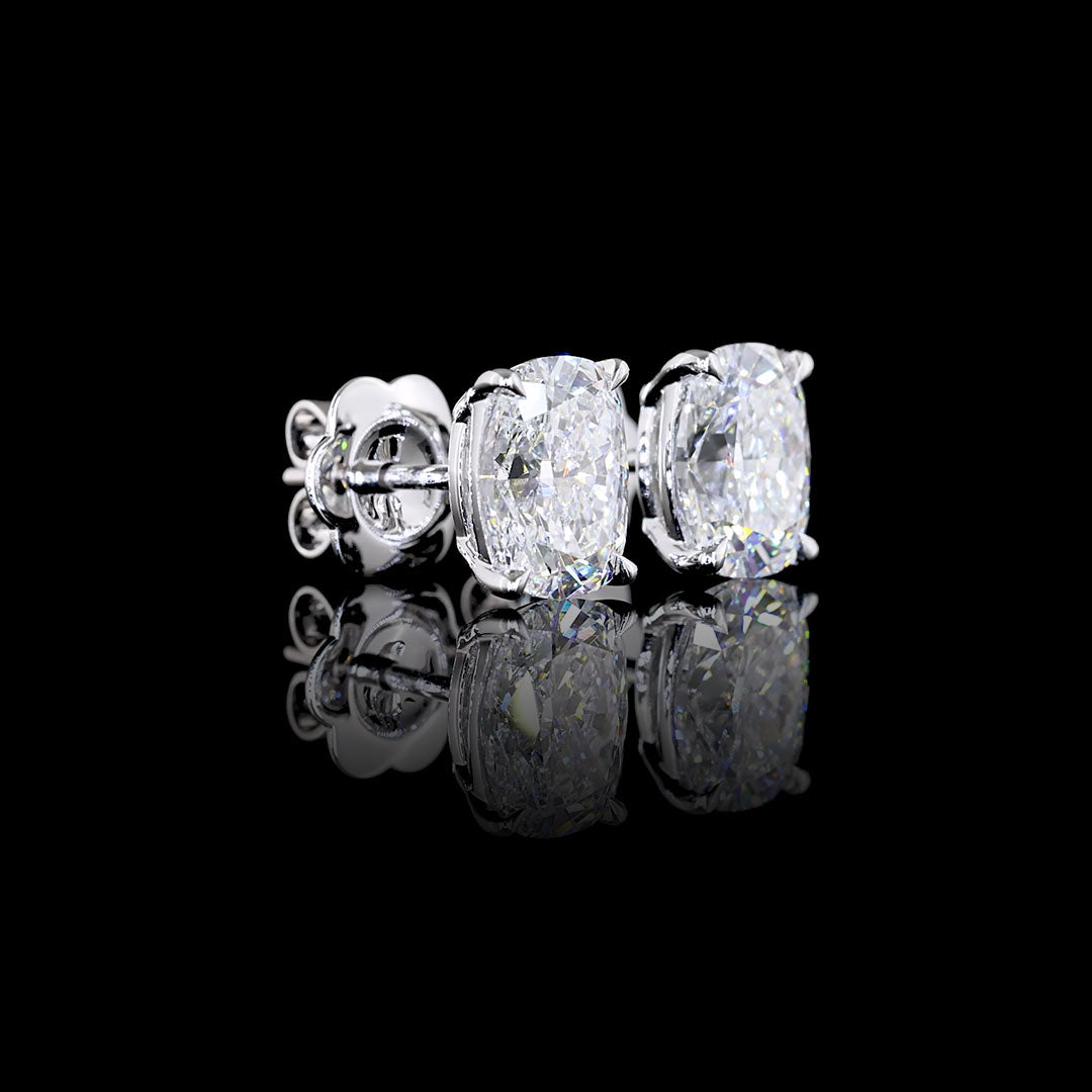 Classic Lab Grown Diamond Elongated Cushion Studs