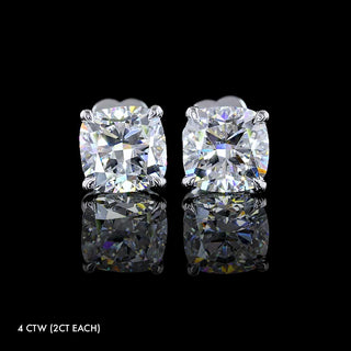 Lab Grown Diamond Square Cushion Studs