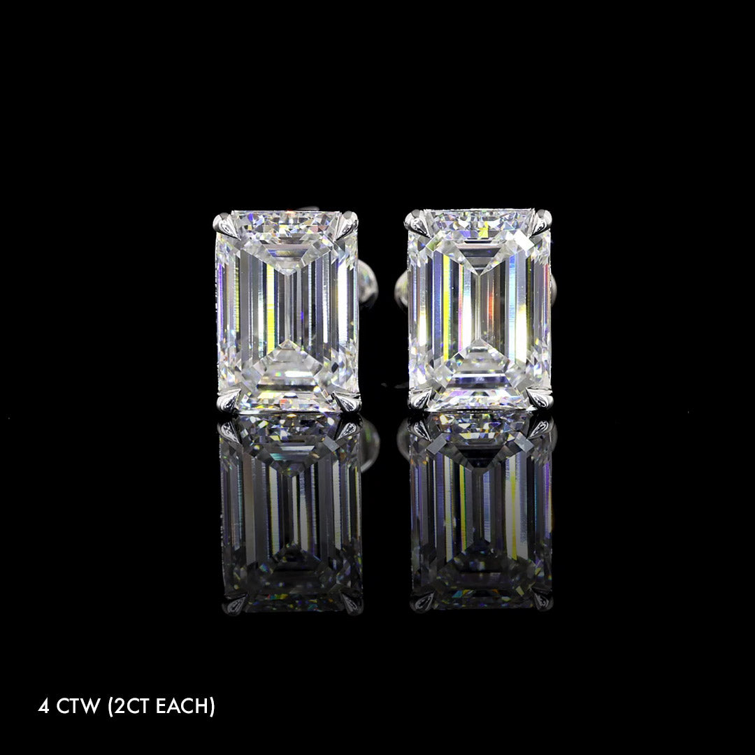 Luxe Lab Grown Diamond Emerald Studs