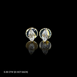 Mini Lab Grown Diamond Marquise Studs