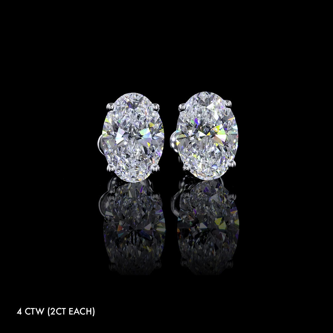 Classic Lab Grown Diamond Oval Studs