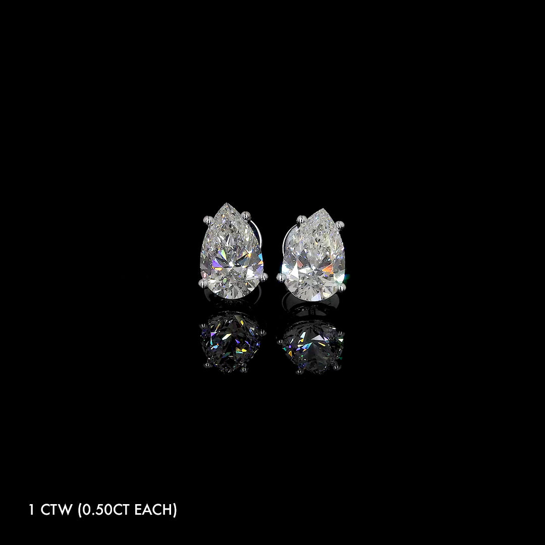 Lab Grown Diamond Pear Studs