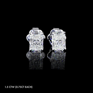 Petite Lab Grown Diamond Radiant Studs