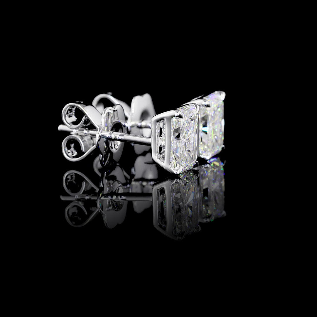 Petite Lab Grown Diamond Radiant Studs