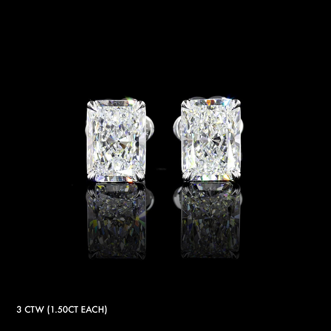 Lab Grown Diamond Radiant Studs