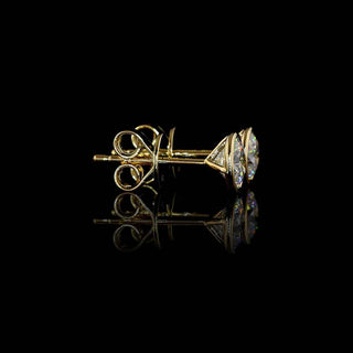 Petite Lab Grown Diamond Round Martini Bezel Studs