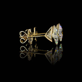 Classic Lab Grown Diamond Round Martini Bezel Studs