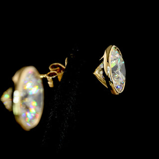 Luxe Lab Grown Diamond Round Martini Bezel Studs