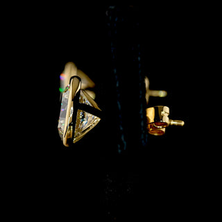 Luxe Lab Grown Diamond Round Martini Bezel Studs