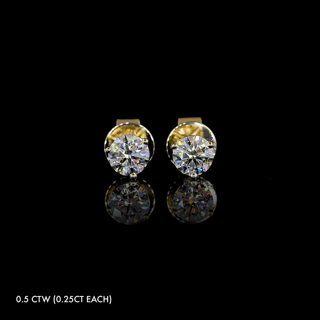 Mini Lab Grown Diamond Round Studs