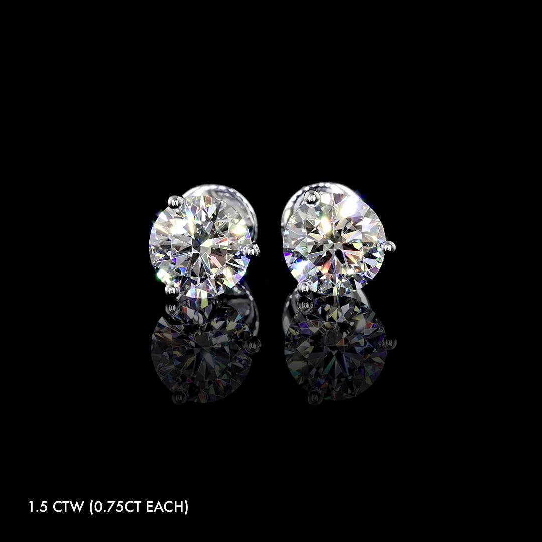 Petite Lab Grown Diamond Round Studs