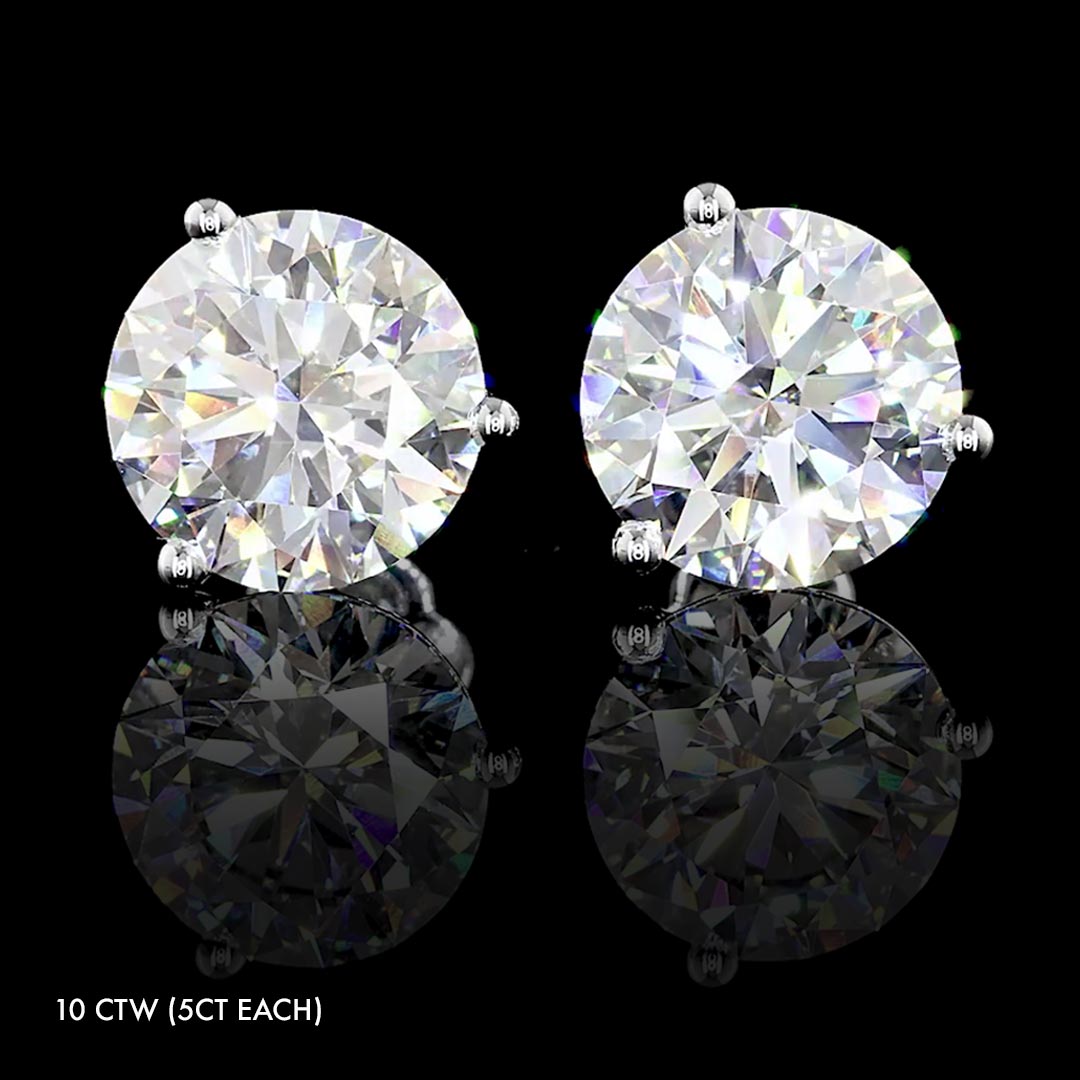 Grande Lab Grown Diamond Round Studs