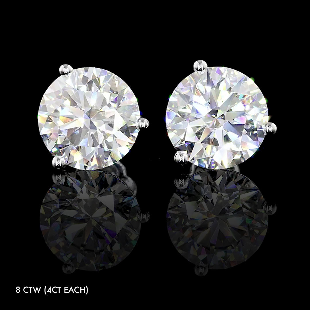 Grande Lab Grown Diamond Round Studs