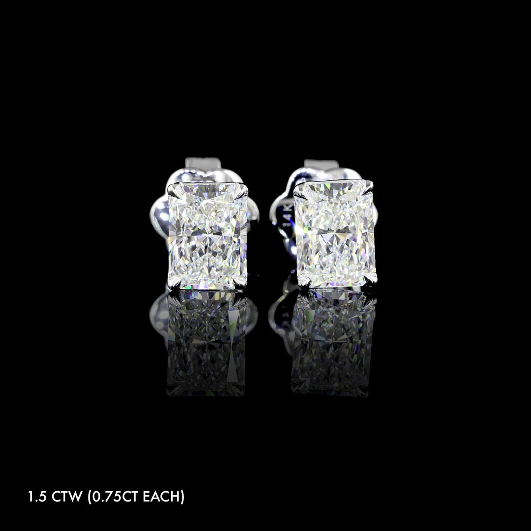 Lab Grown Diamond Radiant Studs