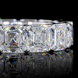 13 CTW Asscher Lab Grown Diamond Eternity Band