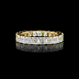 3 CTW Asscher Lab Grown Diamond Eternity Band