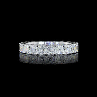 3 CTW Asscher Lab Grown Diamond Eternity Band