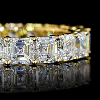 4 CTW Asscher Lab Grown Diamond Eternity Band