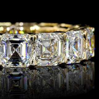 7 CTW Asscher Lab Grown Diamond Eternity Band