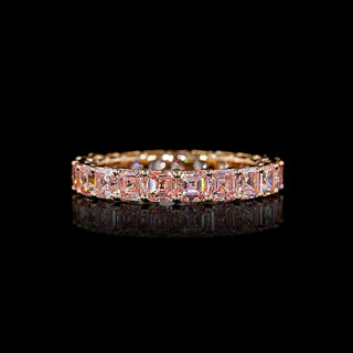 3 CTW Pink Asscher Lab Grown Diamond Eternity Band - LabGrownDiamonds.com