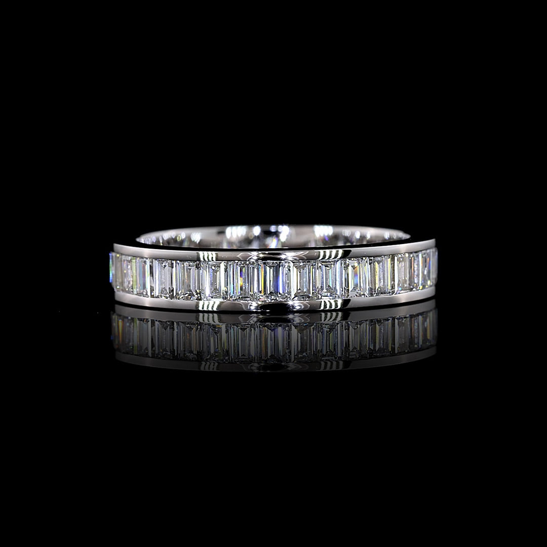 2 CTW Baguette Channel Set Lab Grown Diamond Eternity Band